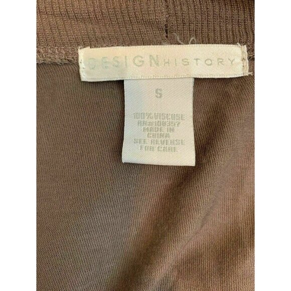 Design History Womens Taupe Tan Brown Long Sleeve Cardigan Viscose Small - Picture 5 of 6